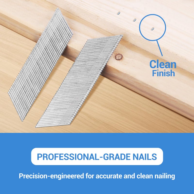 meite 15 Gauge Angled Finish Nails, 1-1/2-Inch 34 Degree DA Series Galvanized Finishing Nails for Nailer Guns - Perfect for Window Trim, Cabinet Building and Other DIY Projects (2,000 Counts) - Image 5